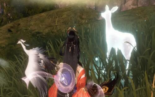 逆水寒手游双峰照影灵鹿怎么拍2