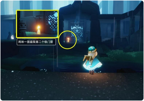 9.6光遇今日季节蜡烛位置-雨林图走廊出口门左边